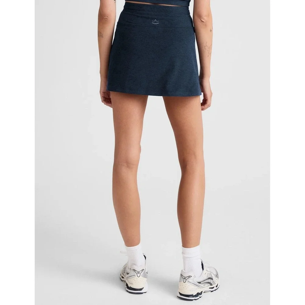 NWT Beyond Yoga Spacedye Go Pocket Skirt Nocturnal Navy Size XL Skort